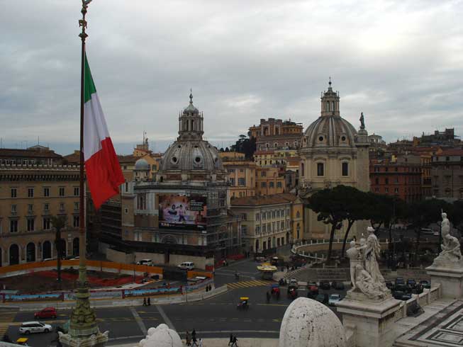Vista do Palazzio Vittorio Emanuele