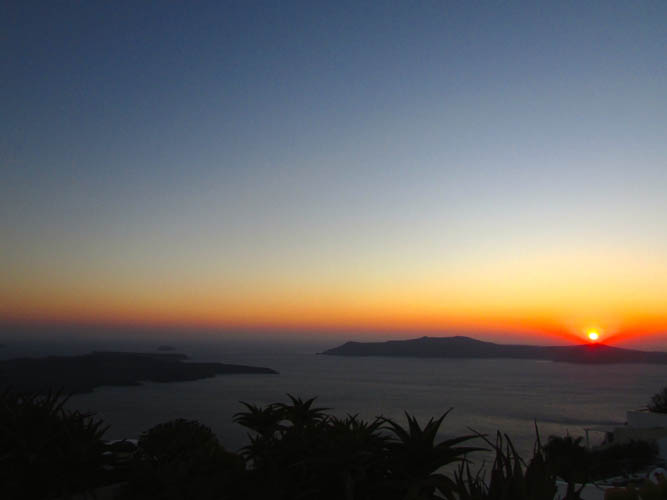 Por-do-sol em Santorini