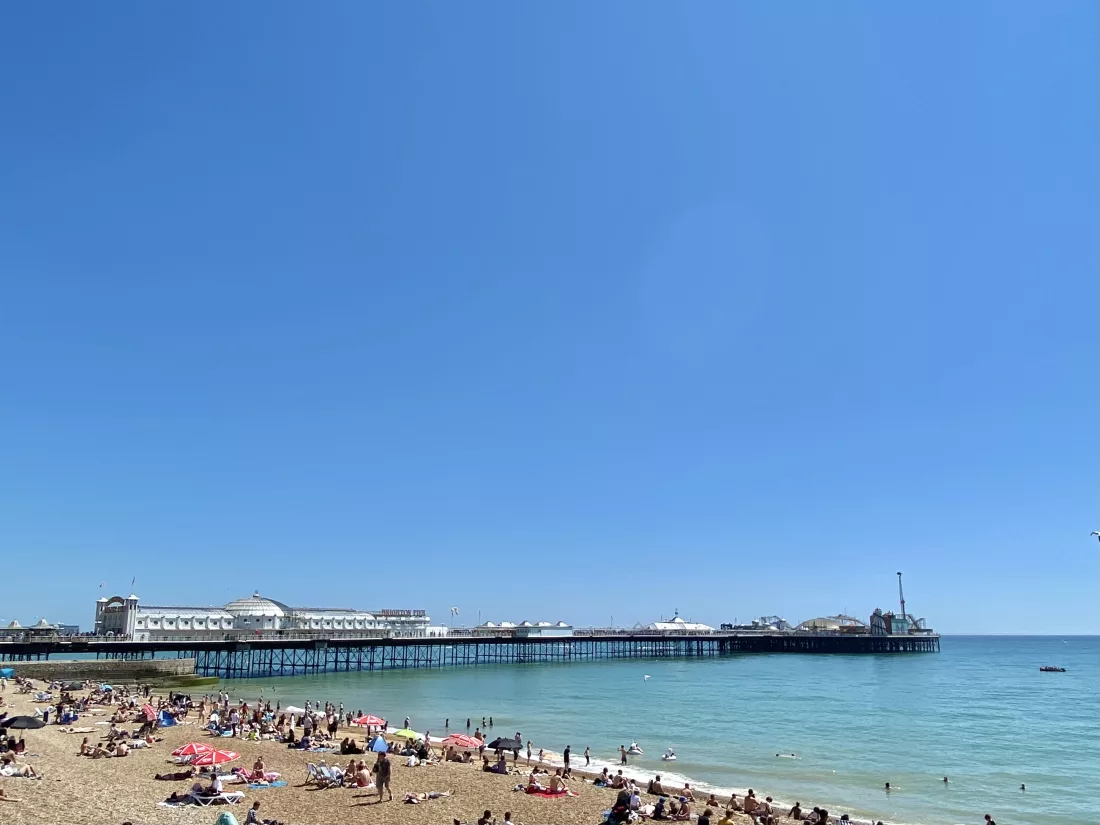 O famoso Brighton Pier em toda a sua glória