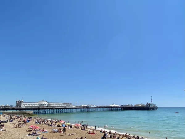 O famoso Brighton Pier em toda a sua glória
