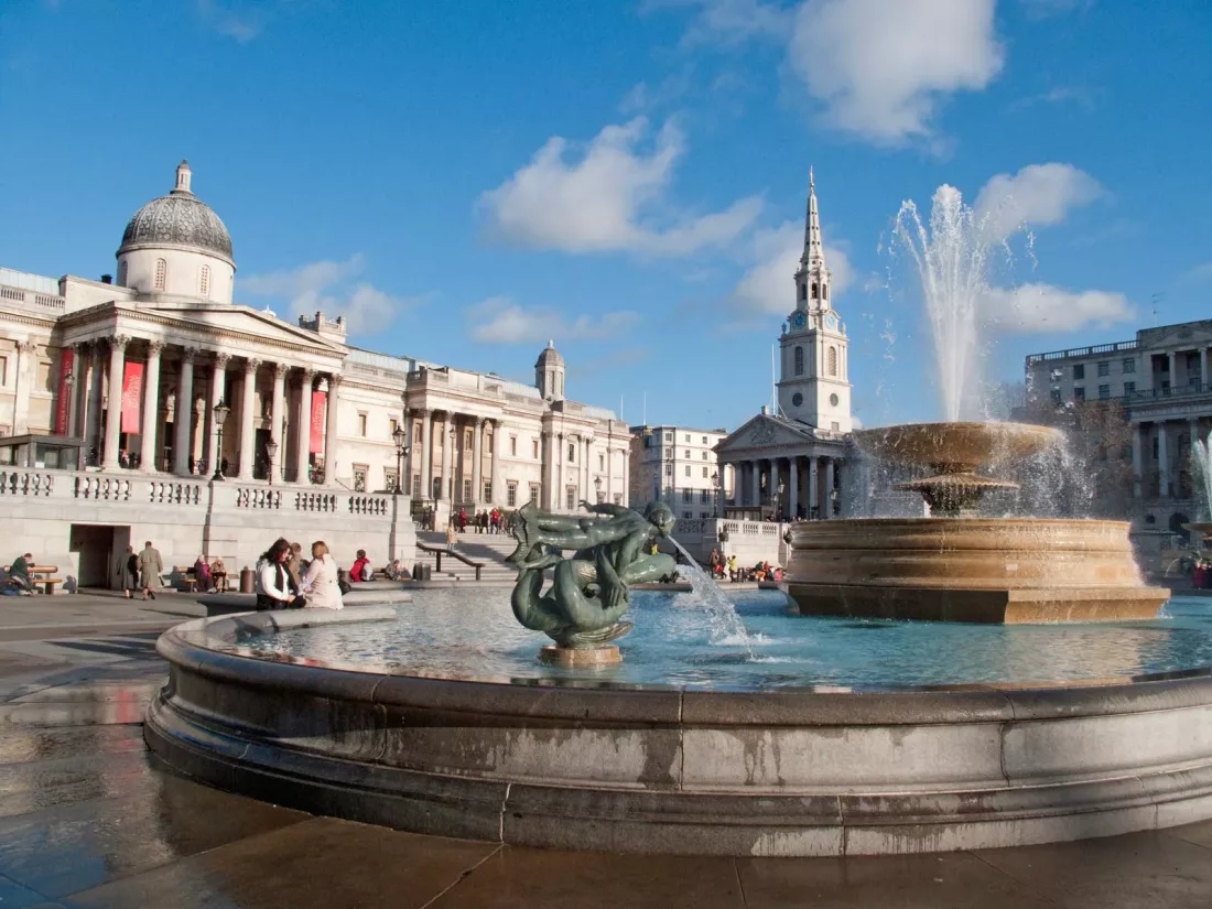Alguns dos principais museus grátis de Londres ficam na Trafalgar Square, a pra;a monumental no centro da cidade.