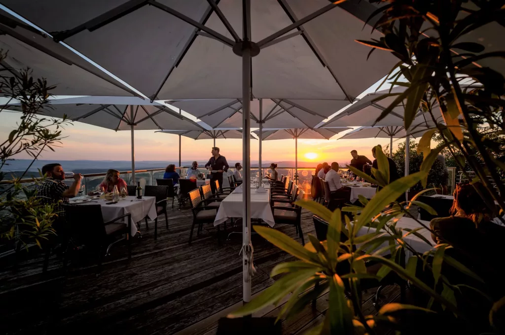 A vista do restaurante Uto Kulm em Uetliberg