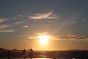 O pôr-do-sol mágico de Zadar visto do Órgão do Mar.