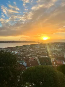 Por do sol no Castelo de S