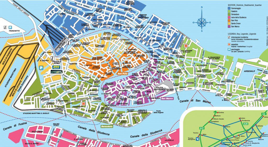 Mapa de Veneza