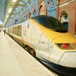 Foto do trem europeu Eurostar