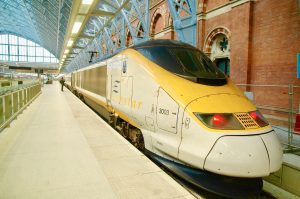 Foto do trem europeu Eurostar